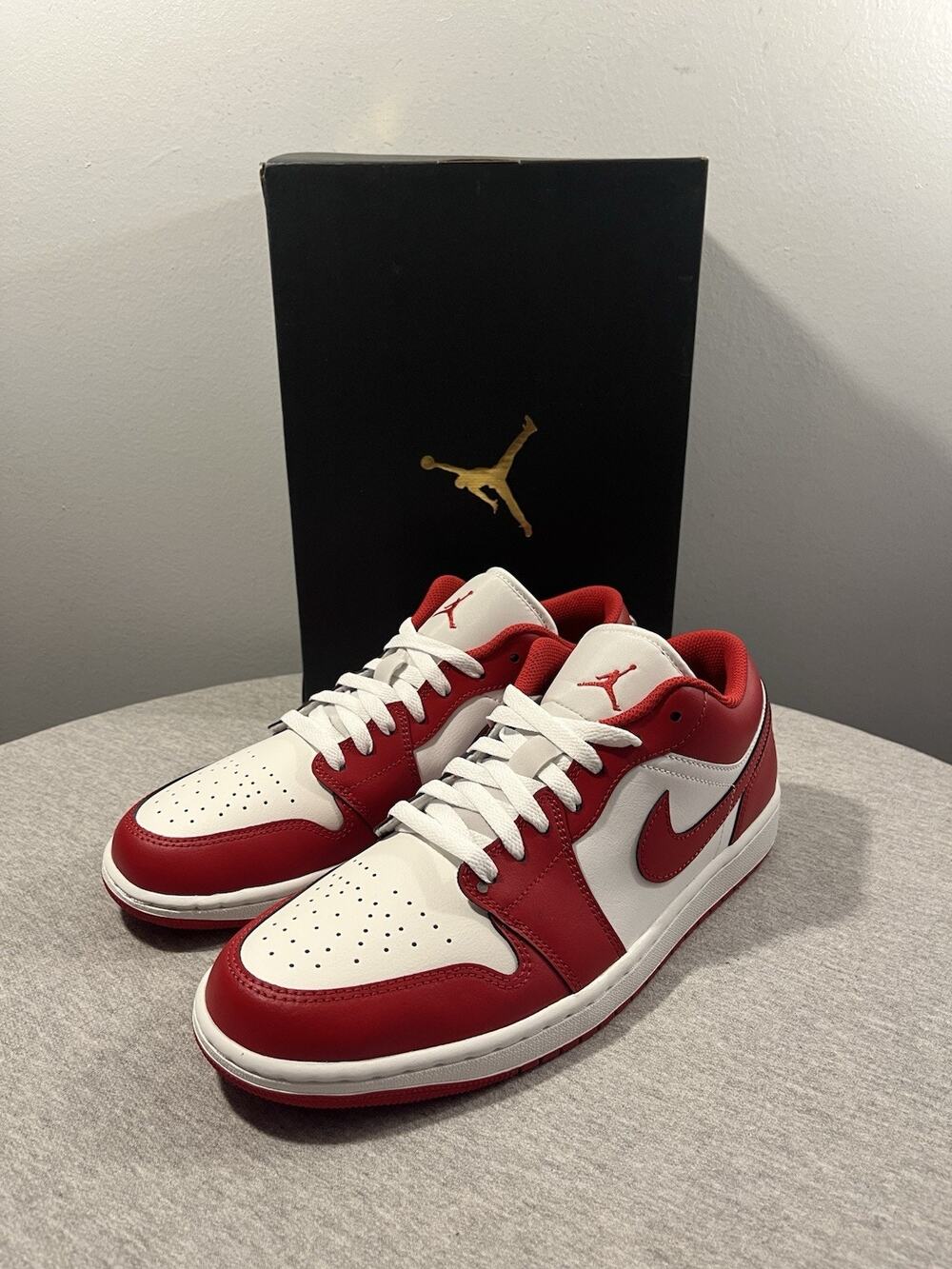Nike Air Jordan 1 Low Summit White Varsity Red Men's Shoe Size 10.5 553558-166